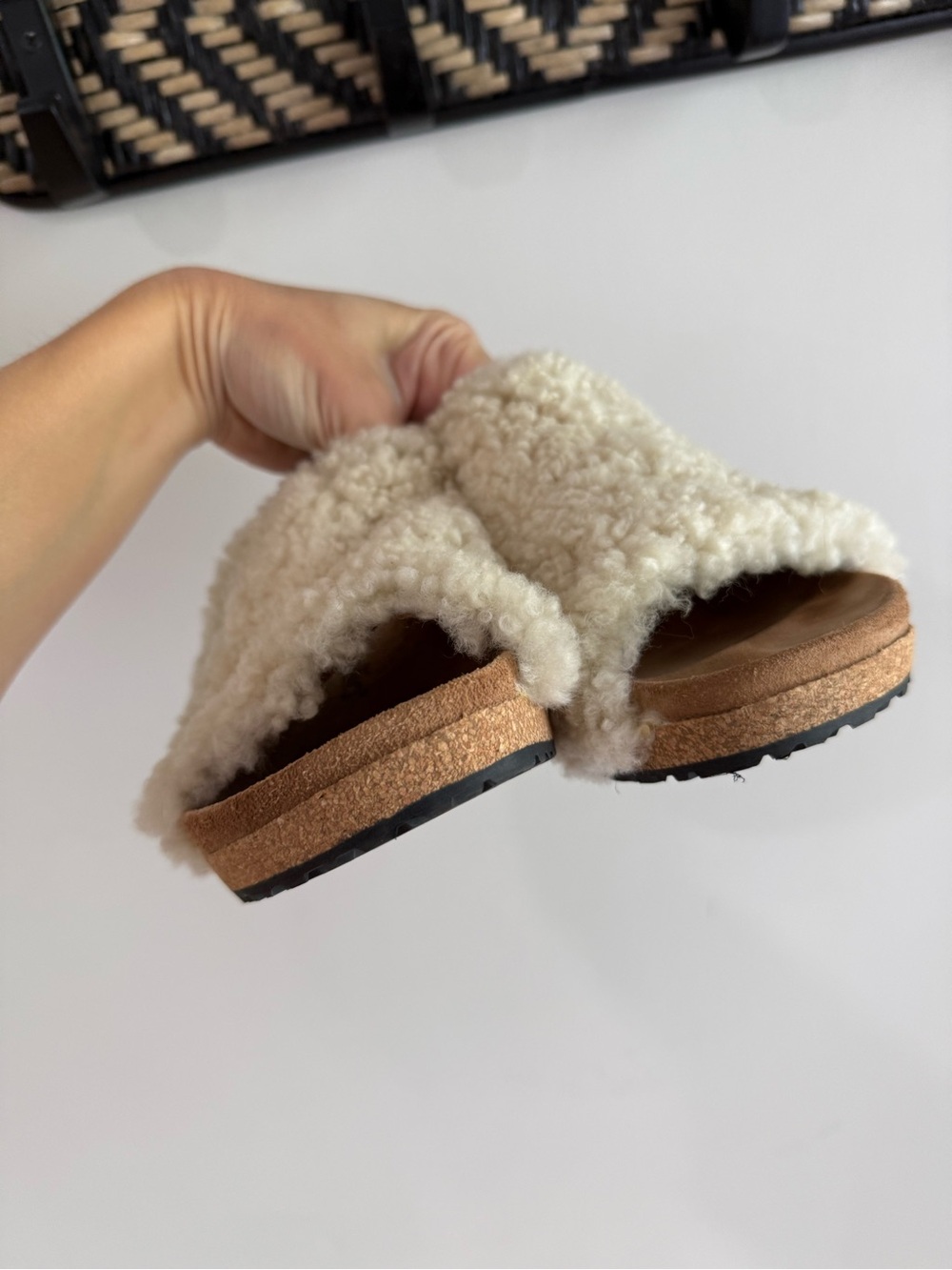 Birkenstock Papillio Namica Teddy Wedge Sandals - Size 39/Size 8 - Picture 10 of 15